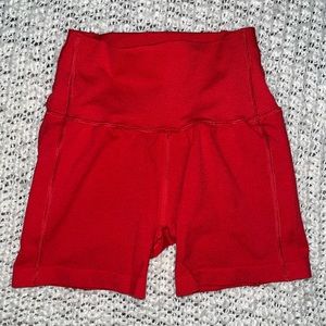 Alphalete Red Seamless Shorts XS